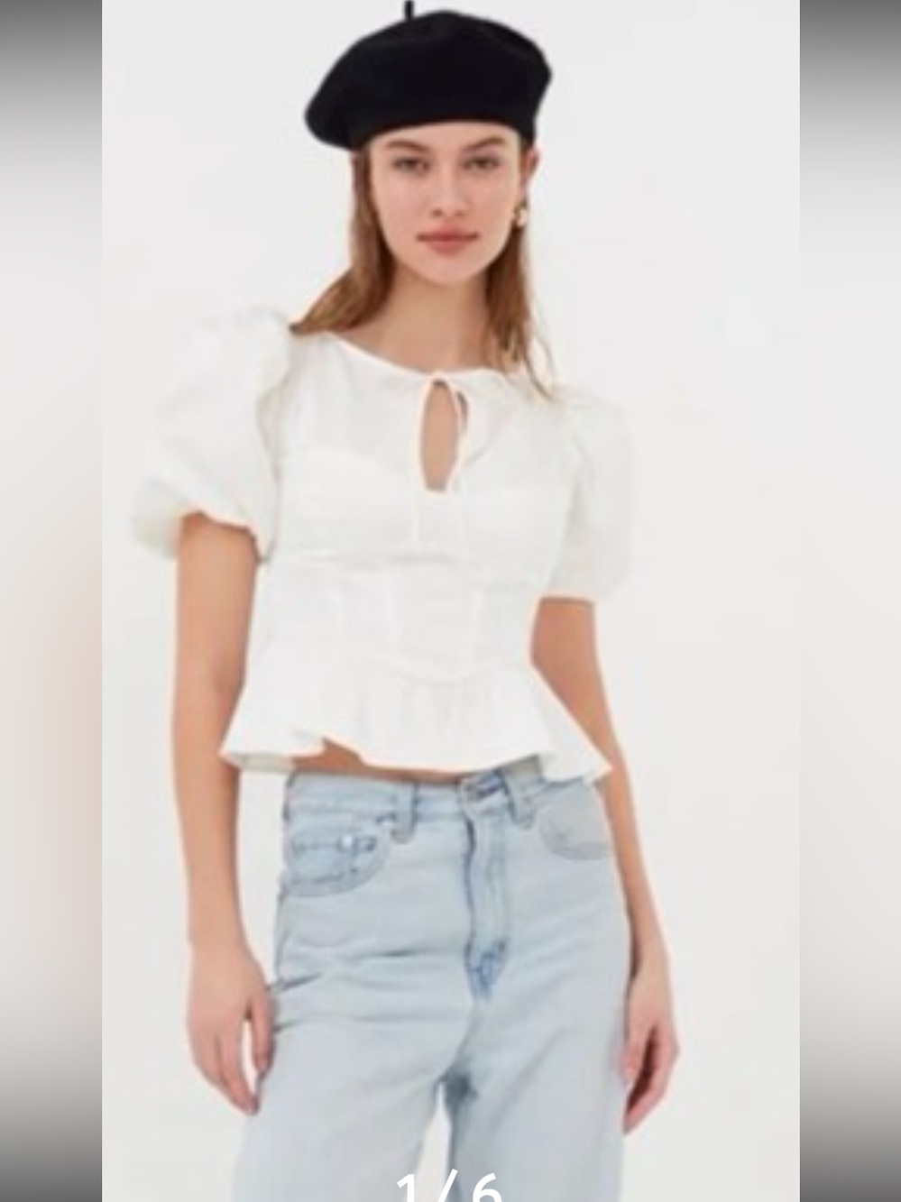 For Love & Lemons Jocelyn blouse organic cotton NWT